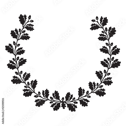 Silhouette oak wreath
