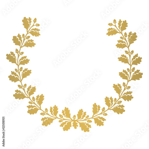 Silhouette oak wreath