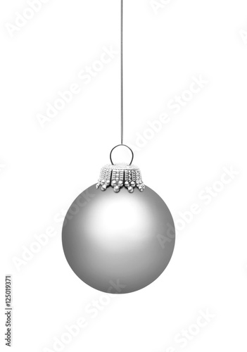 Silberne Weihnachtskugel