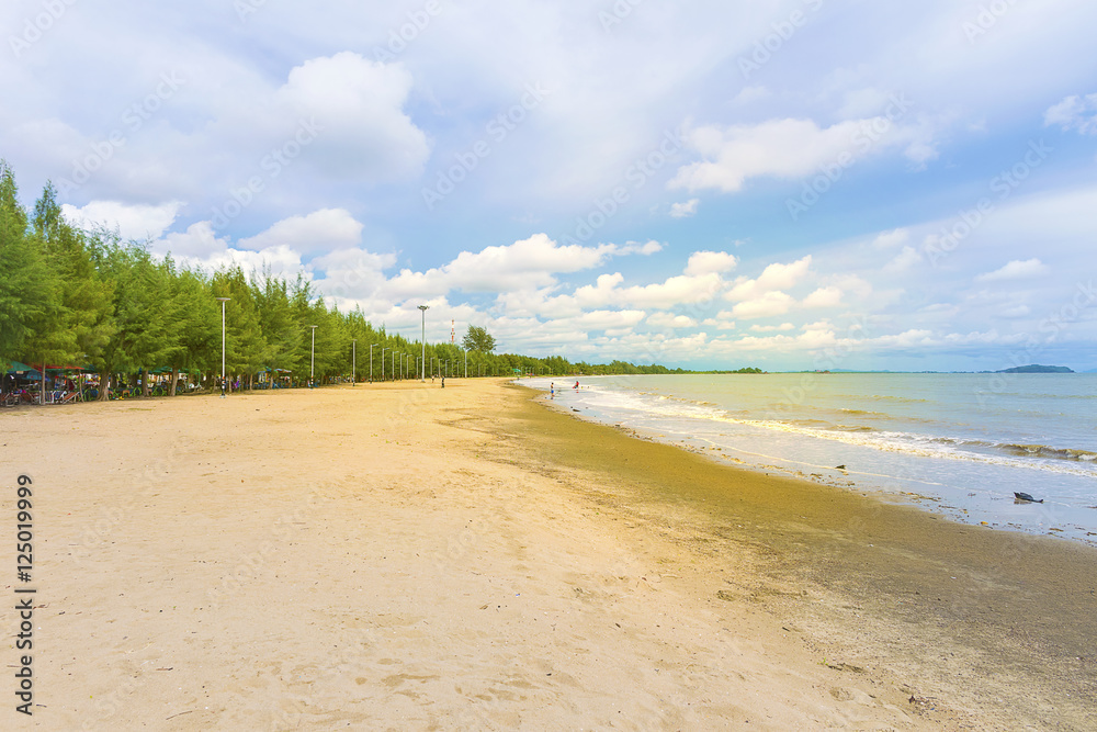 sea with blue sky background in Thailand. Landscape of river/lake and forest. sea with blue sky background in Thailand. Landscape of river/lake and forest.