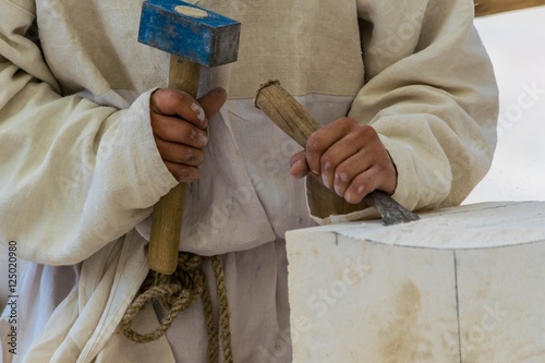 Foto Tailleur de pierre, sculpteur.