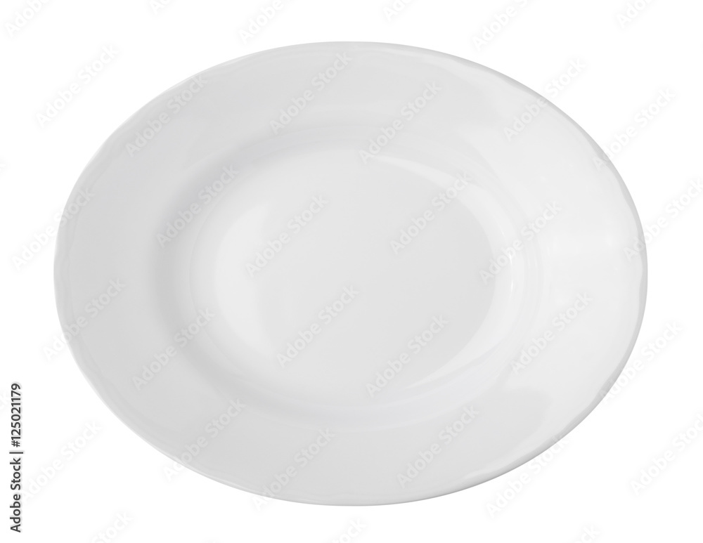 Empty plate isolated on a white background Empty plate isolated on a white background