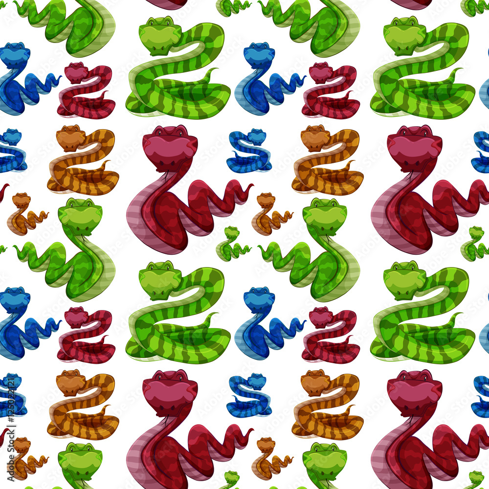 Seamless background design with rattle snakes Seamless background design with rattle snakes
