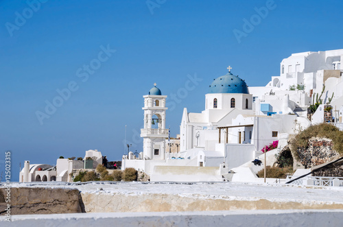 View of Imerovigli on Santorini island in Greece.