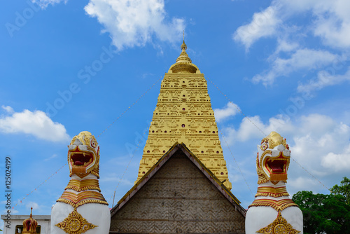 KANCHANABURI, THAILAND - 17 May 2014: Singha at Chedi Buddhakhaya location at  KANCHANABURI photo