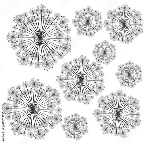 dandelion seed decoration icon vector illustration design