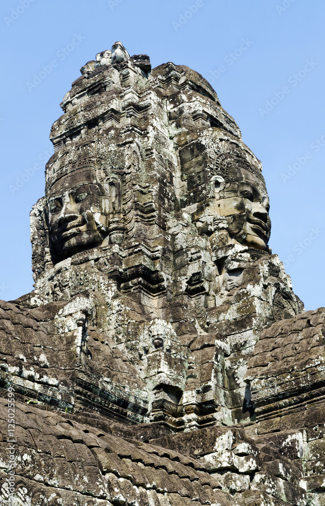 Fototapeta premium ankgor wat famous landmark temple detail near siem reap cambodia