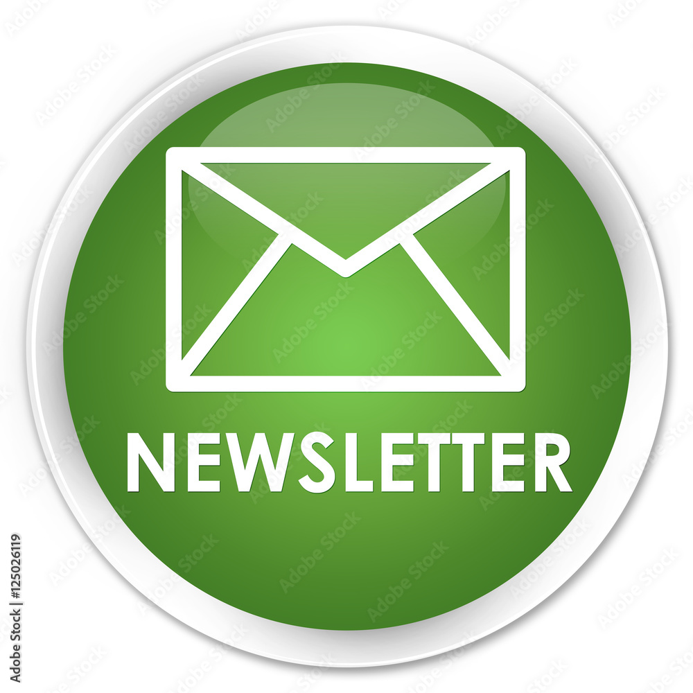 Newsletter soft green glossy round button Newsletter soft green glossy round button