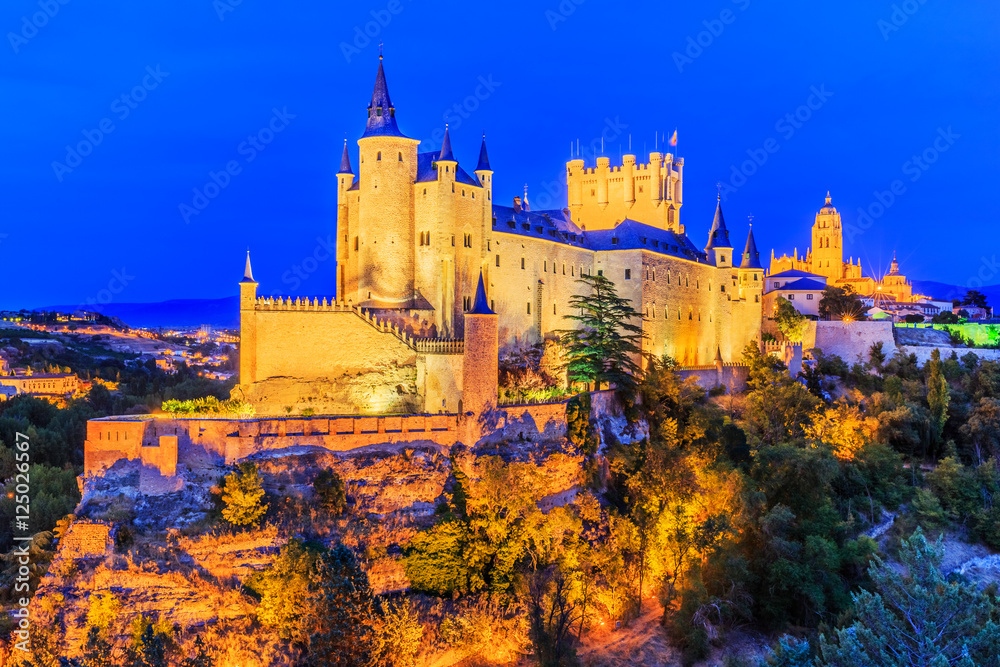 Segovia, Spain. The Alcazar of Segovia. Castilla y Leon.