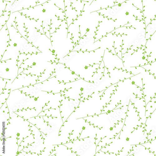 Seamless spring blossoming brunches pattern. Vector illustration