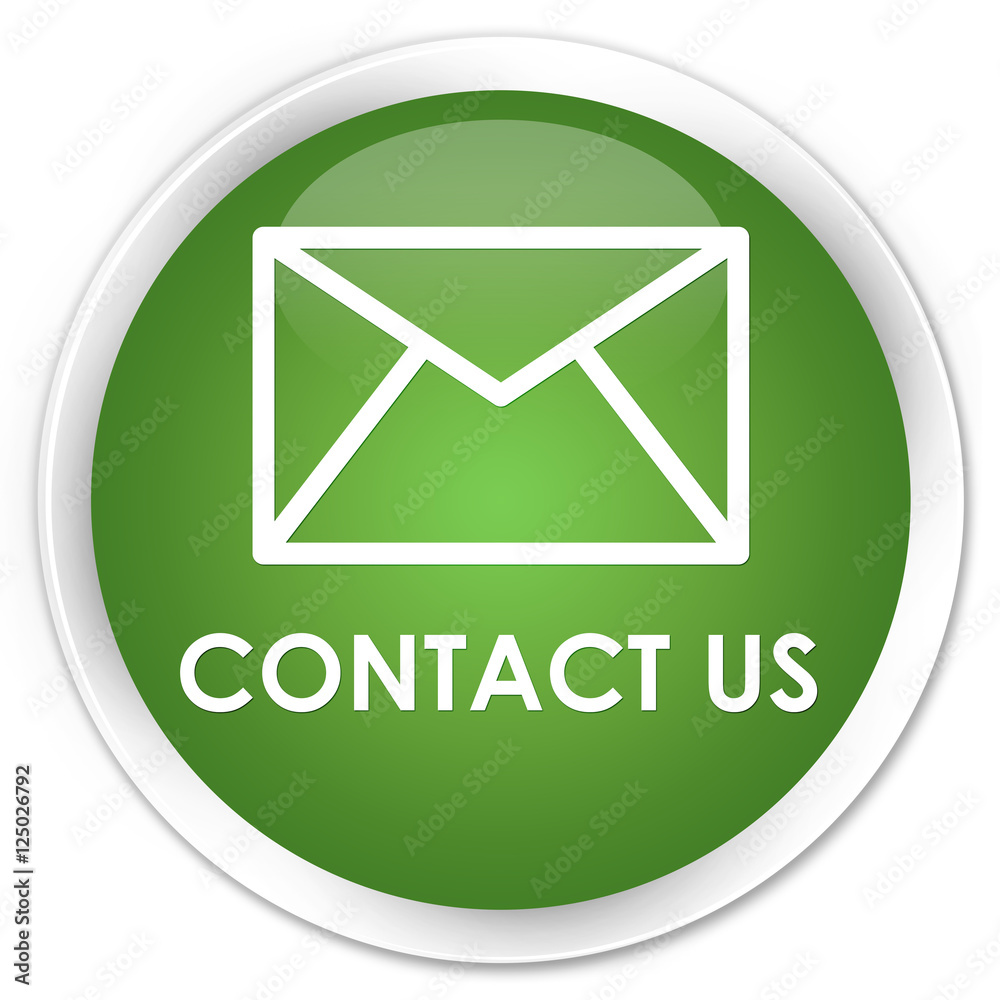 Contact us (email icon) soft green glossy round button Contact us (email icon) soft green glossy round button