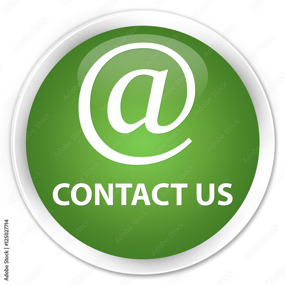 Contact us (email address icon) soft green glossy round button Contact us (email address icon) soft green glossy round button