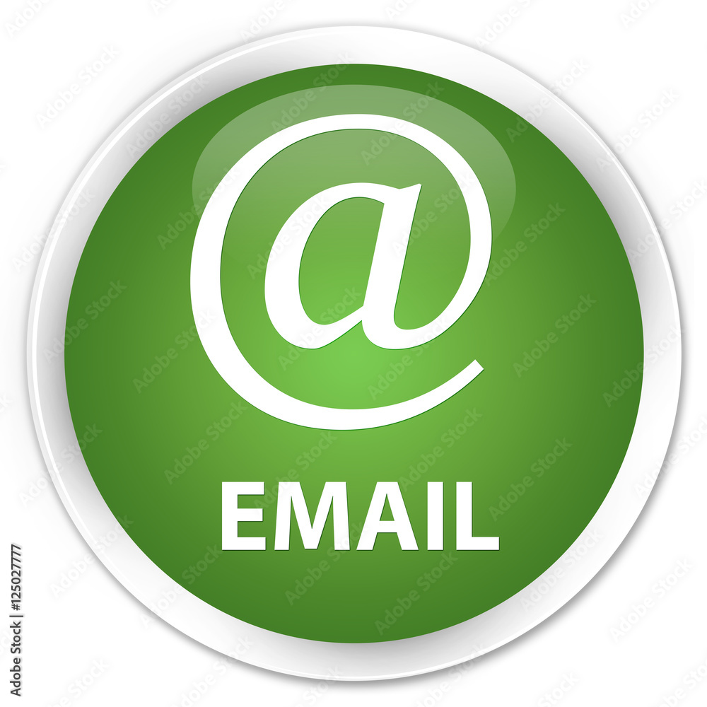 Email (address icon) soft green glossy round button Email (address icon) soft green glossy round button