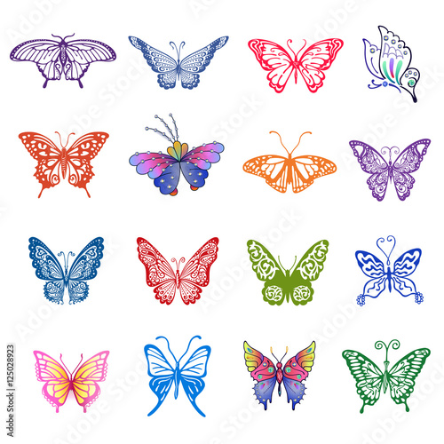 Butterfly logo set
