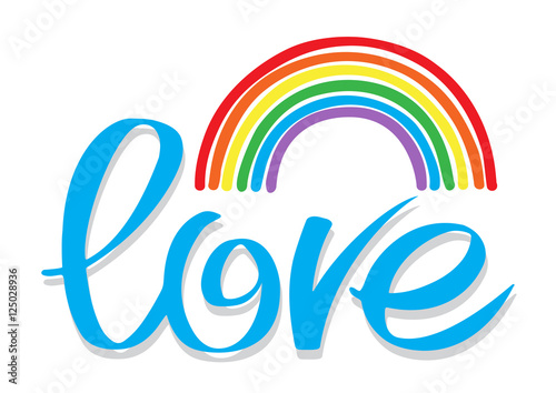love rainbow letters