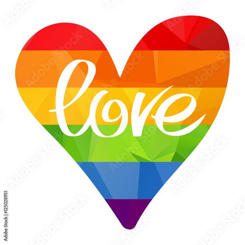 gay heart isolated