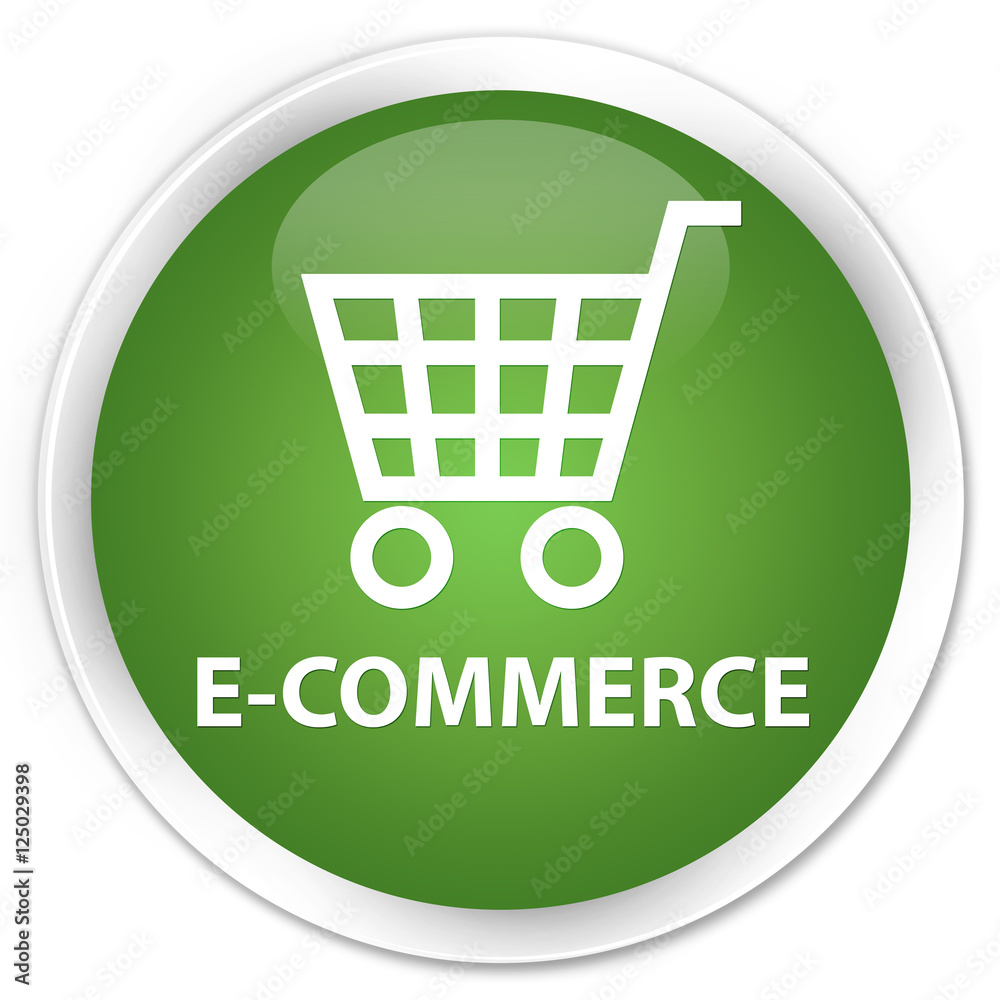 E-commerce soft green glossy round button E-commerce soft green glossy round button