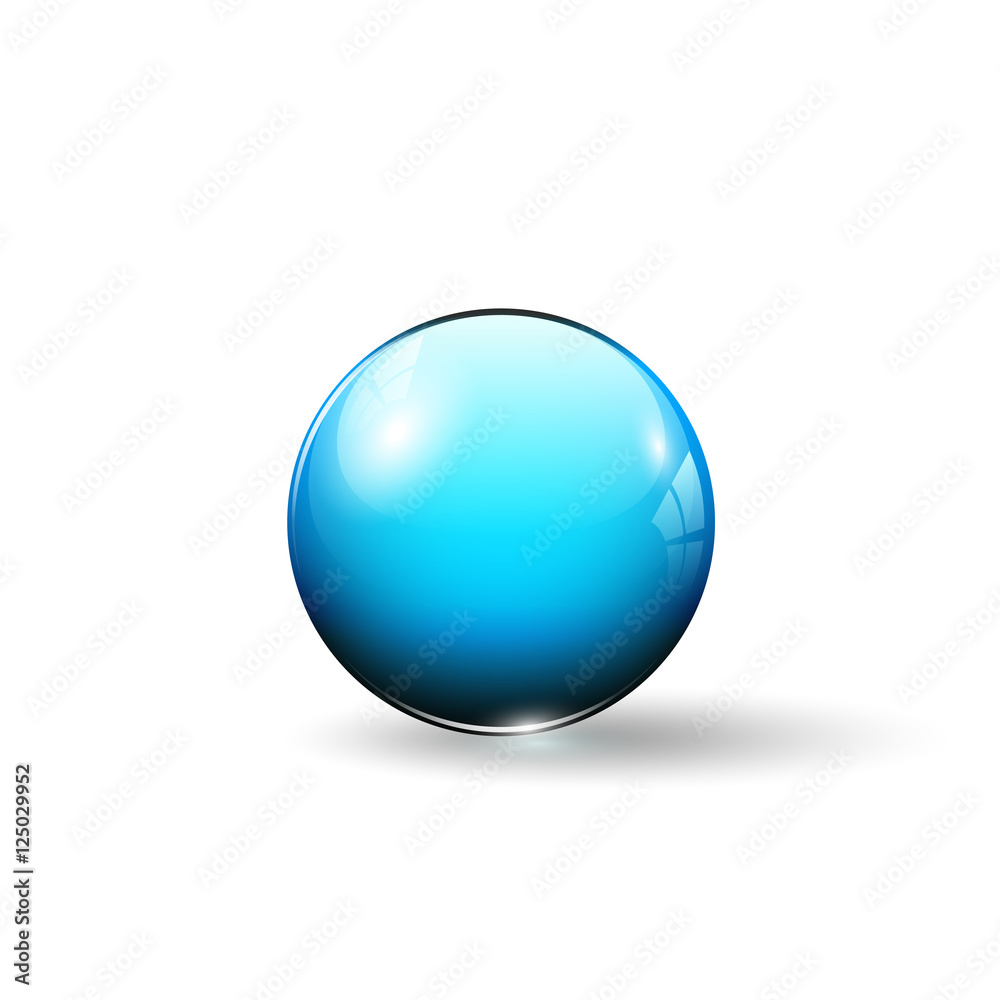 Shiny glass sphere, vector illustration Shiny glass sphere, vector illustration