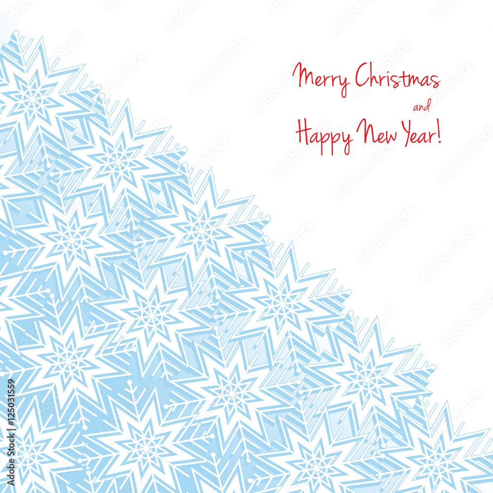 Merry Christmas and Happy New Year Greeting Card.