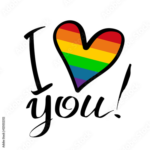 gay love lettering