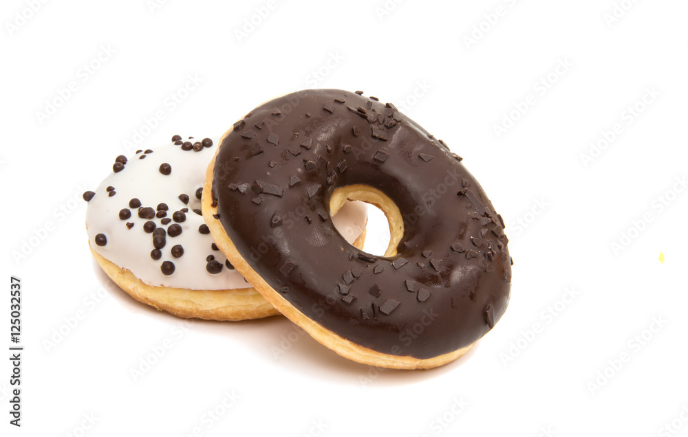 delicious donuts in color glaze isolated delicious donuts in color glaze isolated