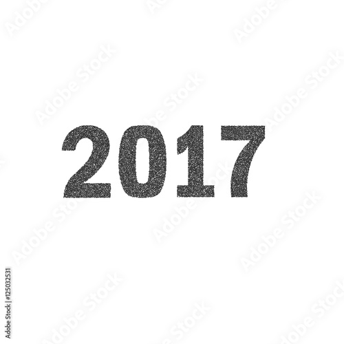 New Year's texture 2017 text on a white background. an object. for registration of congratulations, cards, banners Happy New Year, Merry Christmas. vector illustration.