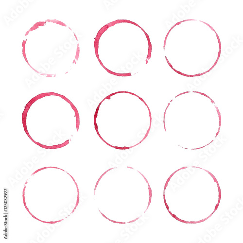 Red wine stains. 