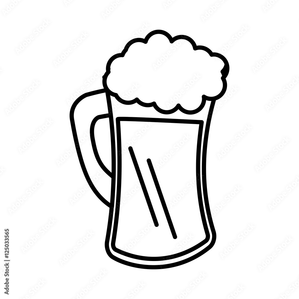 fresh beer glass isolated icon vector illustration design fresh beer glass isolated icon vector illustration design