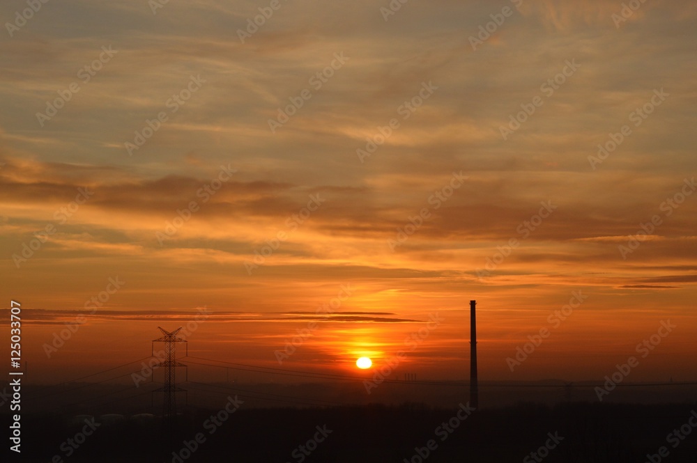 Industrial sunset