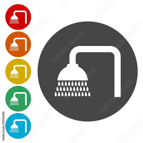 Shower icon. Shower flat symbol.