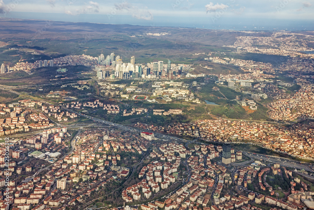 Obraz premium Istanbul city aeral view, Turkey