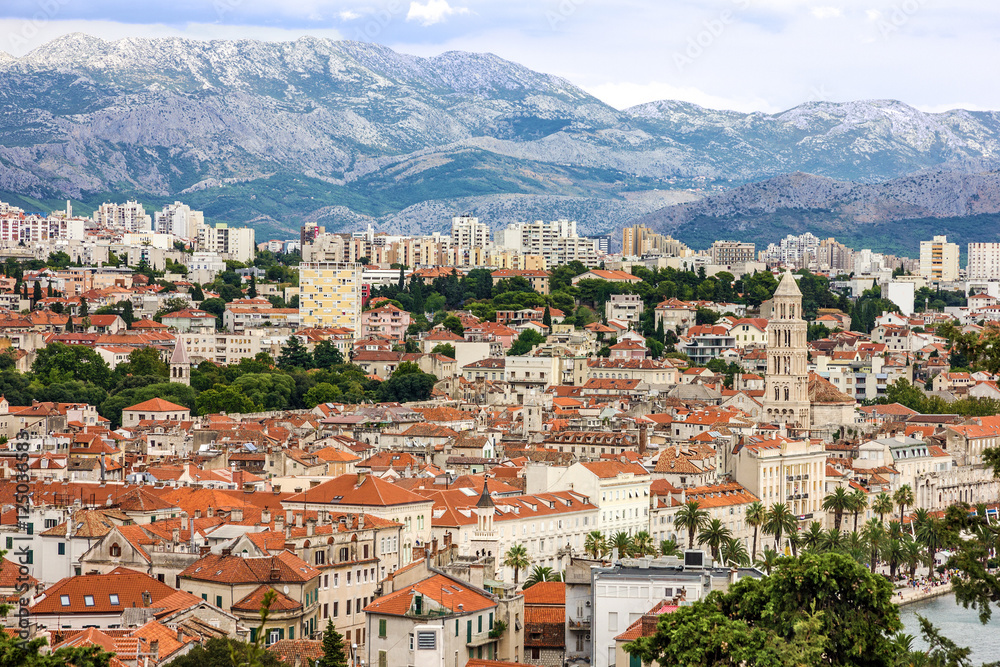 Croatia, Split panoramic city view