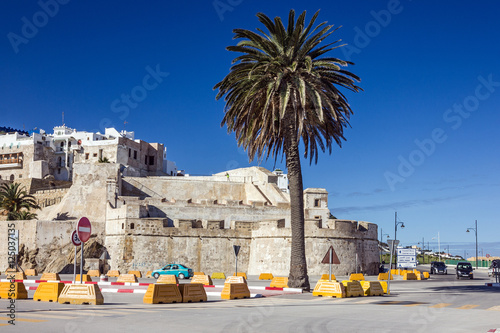 Morocco, Tanger, Ancient fortress in old town.