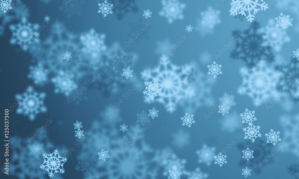 Background with snowflakes bokeh effect Background with snowflakes bokeh effect