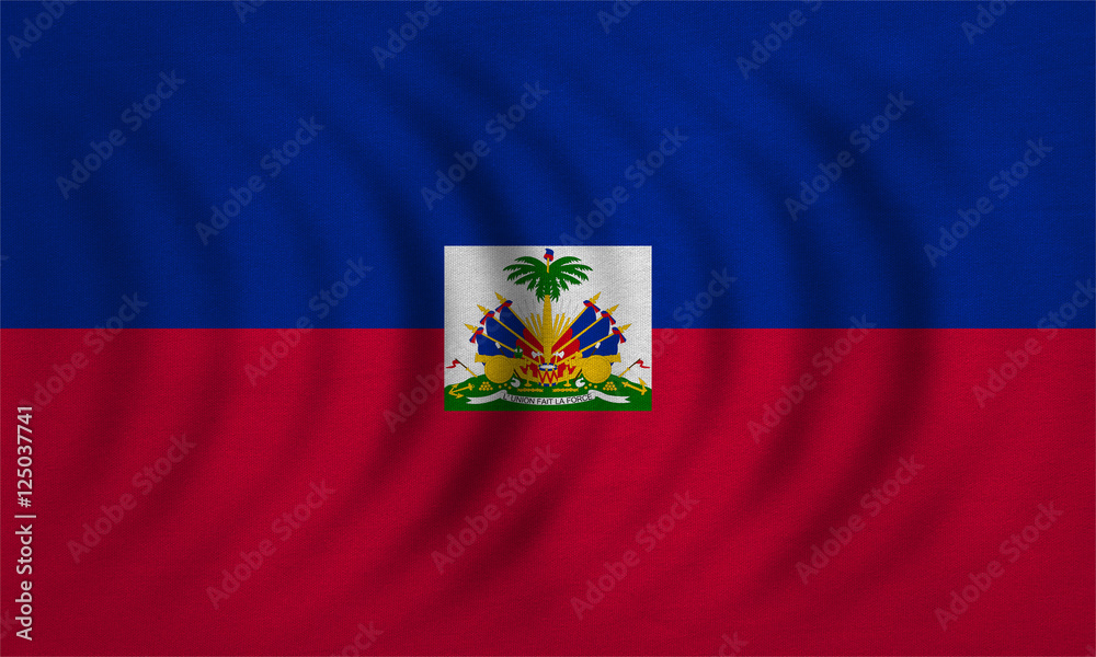 Flag of Haiti wavy, real detailed fabric texture Flag of Haiti wavy, real detailed fabric texture