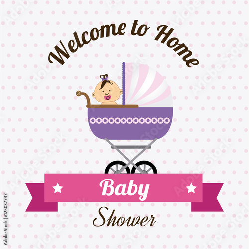 Baby shower design over white background,vector illustration