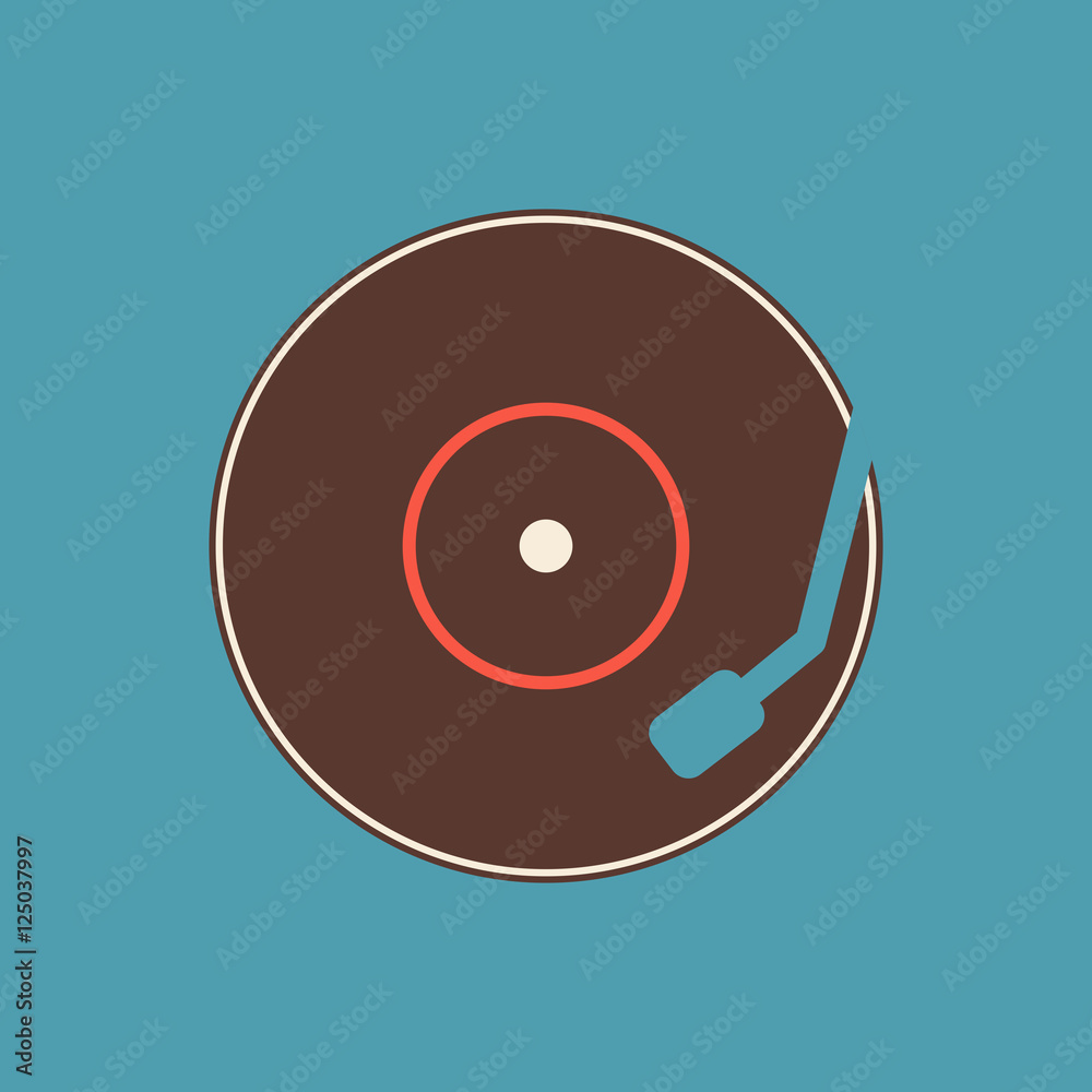 Vinyl record icon vector Vinyl record icon vector