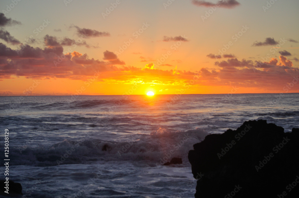 イースター島の夕日