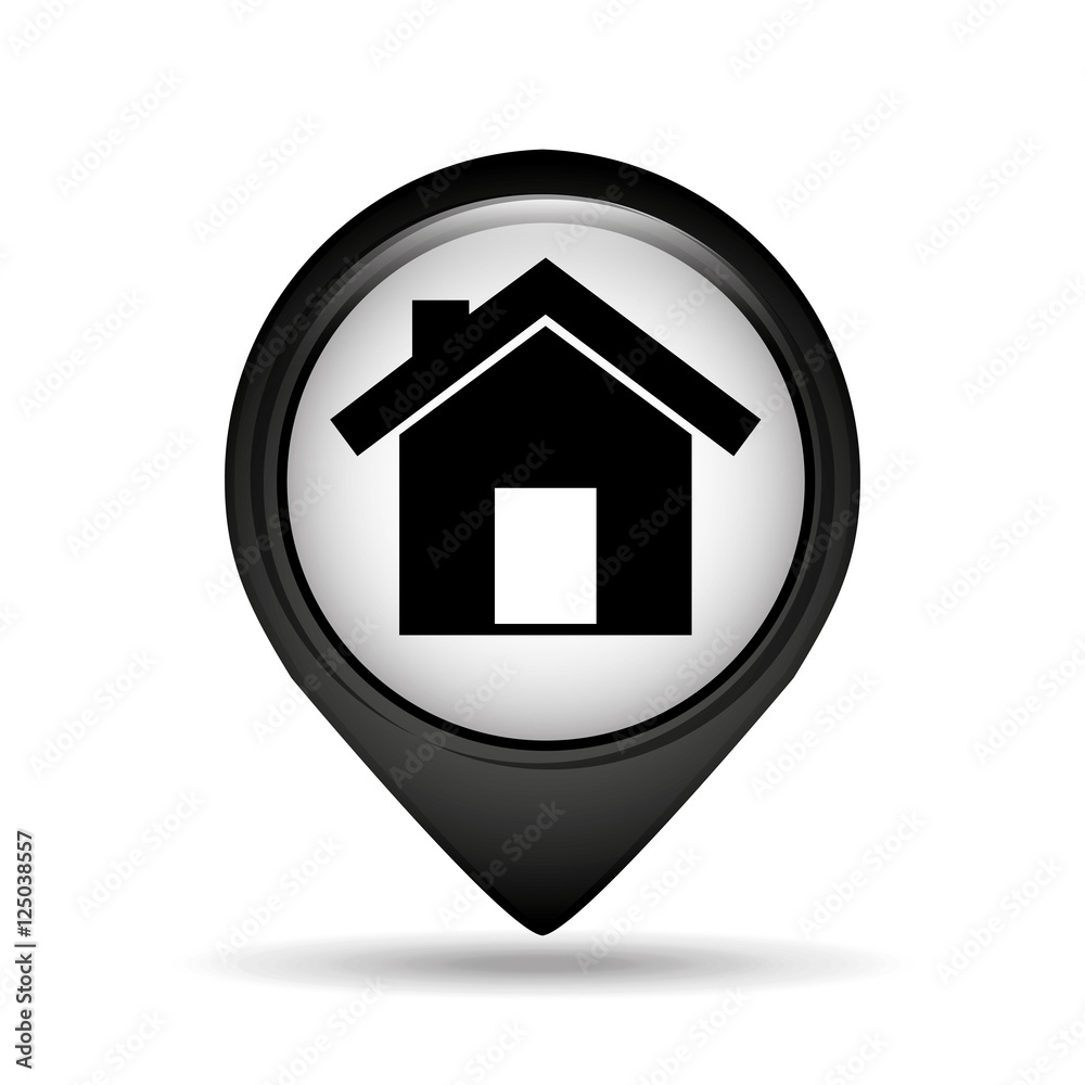 house shape icon in round shape, vector illustration house shape icon in round shape, vector illustration