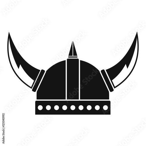 Viking helmet icon. Simple illustration of viking helmet vector icon for web