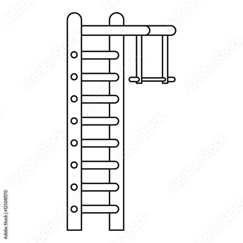 Swedish ladder icon. Outline illustration of swedish ladder vector icon for web