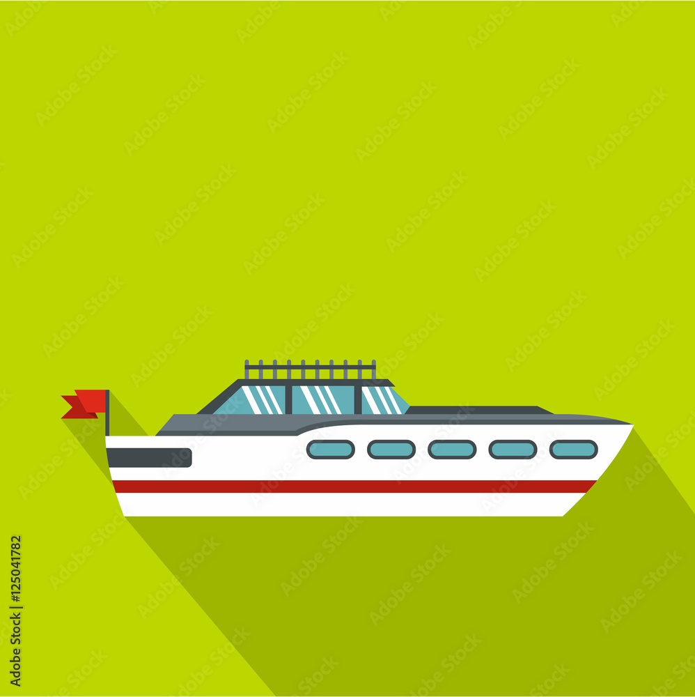 Big yacht icon. Flat illustration of big yacht vector icon for web Big yacht icon. Flat illustration of big yacht vector icon for web