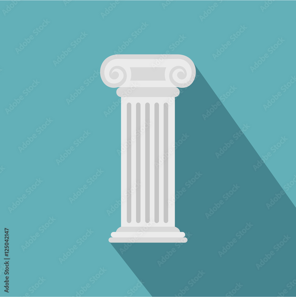 Roman column icon. Flat illustration of roman column vector icon for web Roman column icon. Flat illustration of roman column vector icon for web