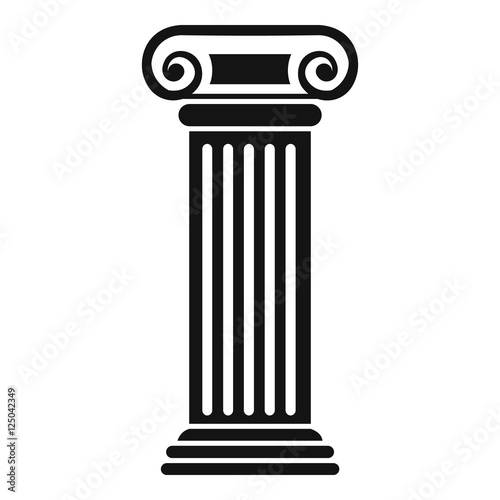 Roman column icon. Simple illustration of roman column vector icon for web