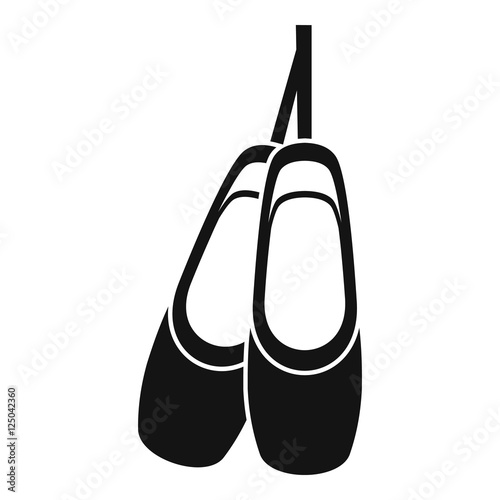 Pointe shoes icon. Simple illustration of pointe shoes vector icon for web