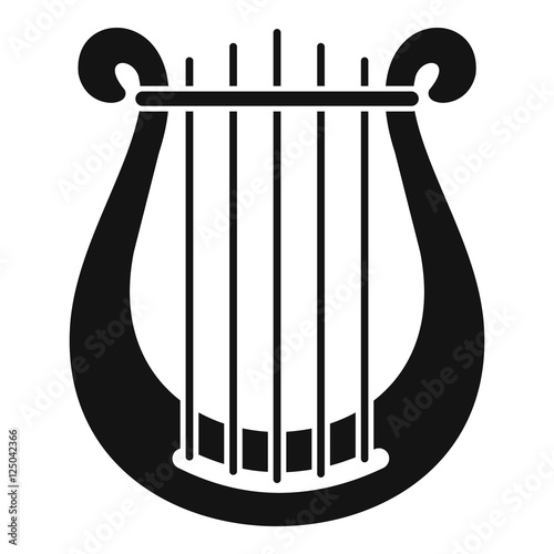 Harp icon. Simple illustration of harp vector icon for web