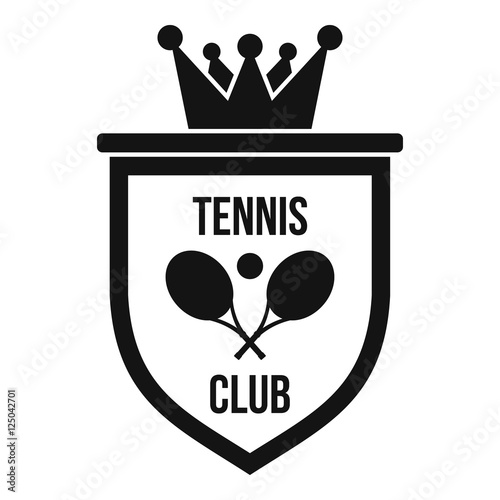 Coat of arms of tennis club icon. Simple illustration of coat of arms of tennis club vector icon for web