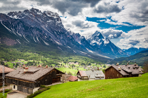 Stunning view to Cortina di Ampezzo, Dolomites, Italy © shaiith