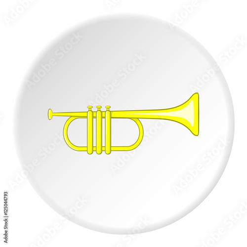 Brass trumpet icon. Cartoon illustration of brass trumpet vector icon for web