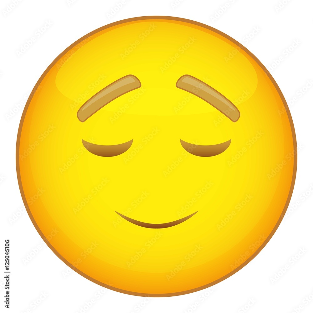 Embarrassing emoticon icon. Cartoon illustration of emoticon vector icon for web design Embarrassing emoticon icon. Cartoon illustration of emoticon vector icon for web design